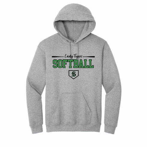 GILDAN SPORT GREY HOODIE SWEAT WITH NEW SCREENED LOGO