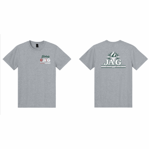 GILDAN SPORT GREY UNISEX COTTON TSHIRT WITH SCREENED LOGOS FRONT AND BACK 