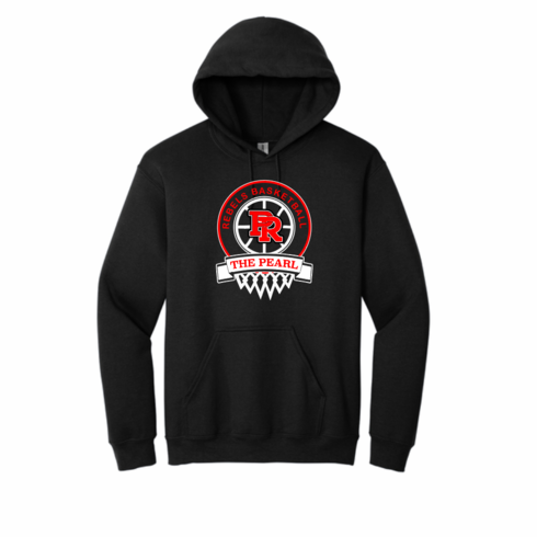 GILDAN UNISEX BLACK HOODIE WIRH SCREENED LOGO