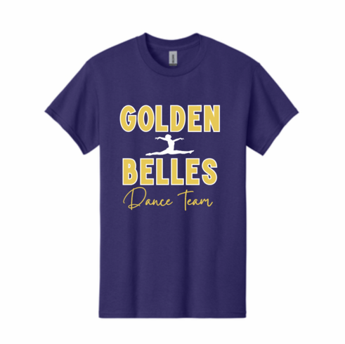 GILDAN UNISEX PURPLE COTTON TSHIRT W SCREENED LOGO