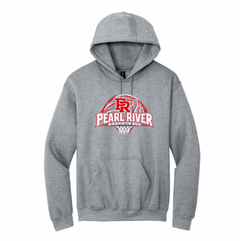 GILDAN UNISEX SPORT GREY COTTON HOODIE W SCREENED LOGO 