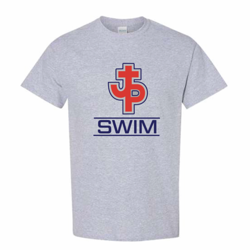 GILDAN UNISEX SPORT GREY COTTON TSHIRT WITH SCREENED LOGO 