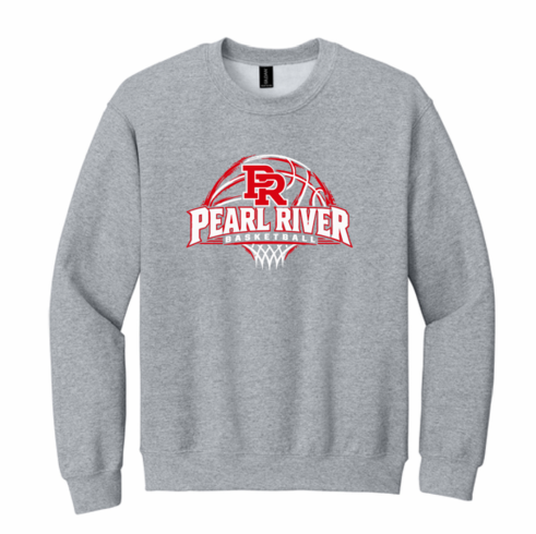 GILDAN UNISEX SPORT GREY CREW SWEATSHIRT WITH SCREENED LOGO