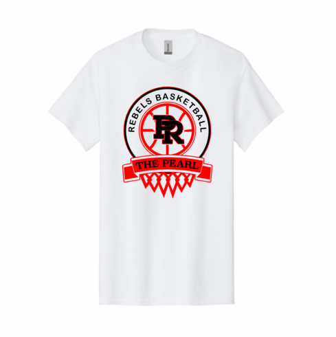 GILDAN WHITE UNISEX TSHIRT WITH SCREENED LOGO
