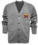 GREY CARDIGAN WITH EMBROIDERED LOGO