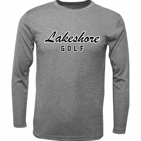 HEATHER GREY UNISEX LONG SLEEVE DRIFIT WITH SCREENED LOGO