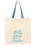 KAREN'S KREWE HAPPY HOUR LIGHT BLUE/NATURAL TOTE BAG WITH SCREENED LOGO LIGHT BLUE