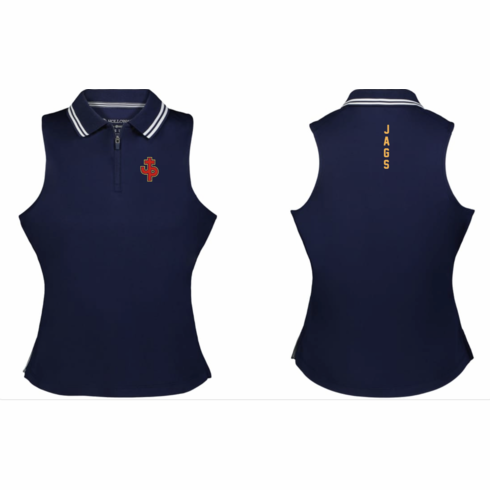 LADIES VNECK TENNIS JERSEY WITH EMBROIDERED LEFT CHCEST, AND BACK LOGO
