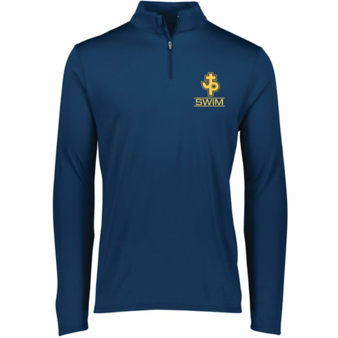LIGHT WIEGHT 1/4 ZIP NQVY DRIFIT PULLOVER WITH LEFT CHEST LOGO SCREENED