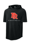LIGHTWEIGHT SHORT SLEEVE DRIFIT HOODIE SHIRT WITH SCREENED LOGO FRONT AND BACK