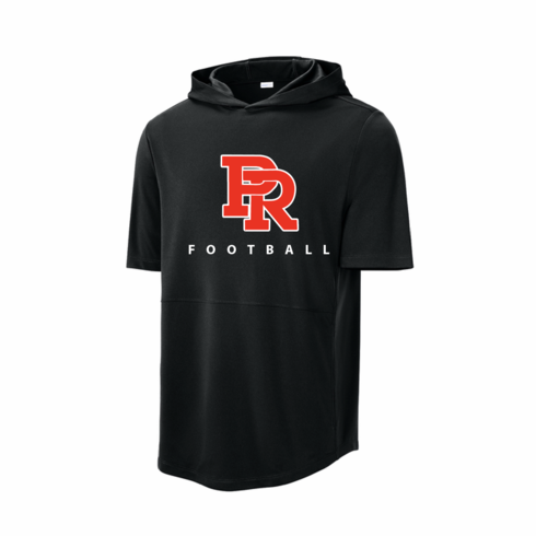 LIGHTWEIGHT SHORT SLEEVE DRIFIT HOODIE SHIRT WITH SCREENED LOGO FRONT AND BACK