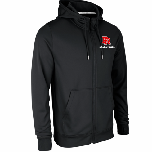 *MANDATORY* BLACK FULL ZIP TRAVEL JACKET W EMBROIDERED LOGO