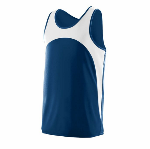 *MANDATORY* MENS NAVY/WHITE PRACTICE JERSEY WITH SCREENED LOGO ON FRONT AND BACK 
