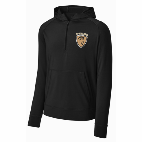 *MANDATORY NEW PLAYERS* BLACK UNISEX 1/4 ZIP TOP WITH SCREENED LEFT CHEST LOGO