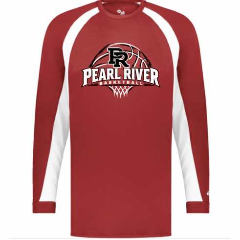 *MANDATORY* RED/ WHITE LONG SLEEVE DRIFIT SHOOTER SHIRT WITH SCREENED LOGO