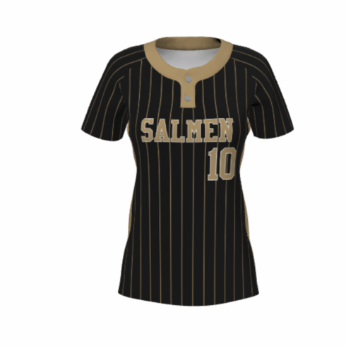 *MANDATORY* WOMENS CUSTOM SUBLIMATED BLACK WITH VEGAS PINSTRIPE JERSEY WITH # 