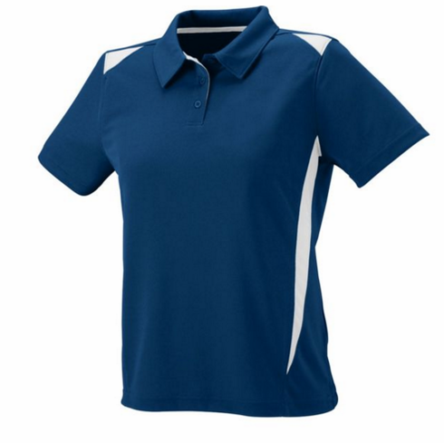 *MANDATORY* WOMENS NAVY/WHITE DRIFIT POLO WITH EMBROIDERED LOGO 