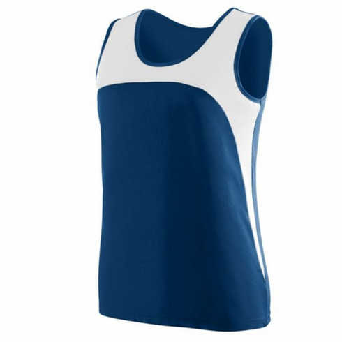 *MANDATORY* WOMENS NAVY/WHITE PRACTICE JERSEY WITH SCREENED LOGO ON FRONT AND BACK 