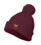 MAROON POM BEANIE WITH EMBROIDERED LOGO 