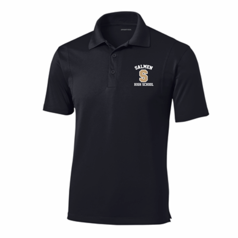 MENS BLACK DRIFIT POLO W EMBROIDERED LOGO