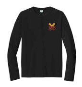 MENS BLACK LONG SLEEVE DRIFIT SHIRT WITH EMBROIDERED LOGO 