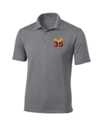 MENS GREY DRIFIT POLO WITH EMBROIDERED LOGO
