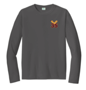 MENS GREY LONG SLEEVE DRIFIT SHIRT WITH EMBROIDERED LOGO