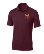 MENS MAROON DRIFIT POLO WITH EMBROIDERED LOGO