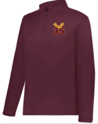 MENS MAROON FLEECE LINED DRIFIT 1/4 ZIP WITH EMBROIDERED LOGO