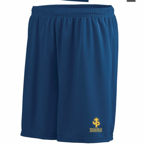 MENS NAVY DRIFIT SHORT WITH SCREENED LEFT LEG LOGO