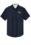 MENS NAVY OXFORD BUTTON DOWN SHORT SLEEVE SHIRT WITH (THE WILLOW SCHOOL) LOGO EMBROIDERED