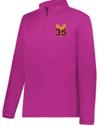 MENS PINK FLEECE LINED DRIFIT 1/4 ZIP WITH EMBROIDERED LOGO