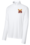 MENS WHITE LIGHT WEIGHT 1/4 ZIP DRIFIT PULLOVER WITH EMBROIDERED LOGO