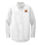 MENS WHITE LONG SLEEVE OXFORD SHIRT WITH EMBROIDERED LOGO 