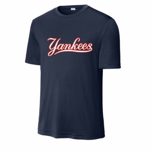 NAVY DRIFIT SHIRT WITH SCREENED LOGO 