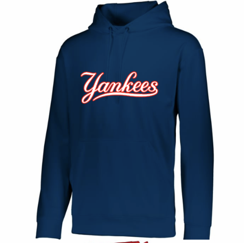 NAVY FLEECE LINED DRIFIT HOODED SWEAT SHIRT WITH SCREENED LOGO