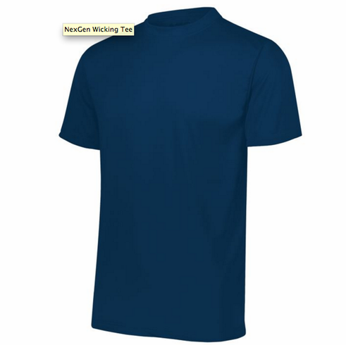 NAVY UNISEX DRIFIT SHIRT WITH SCREENED LOGO ON FRONT 