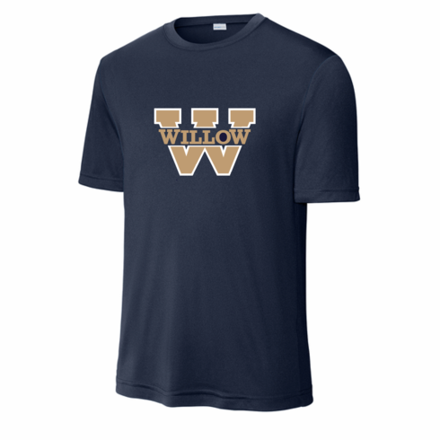 NAVY UNISEX DRIFIT SHIRT WITH W LOGO SCREENED