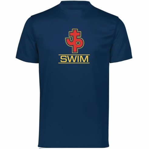 NAVY UNISEX DRIFIT SHORT SLEEVE SHIRT W SCREENED LOGO 