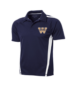 NAVY/WHITE MENS DRIFIT POLO WITH W LOGO EMBROIDERED