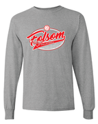GILDAN SPORT GREY LONG SLEEVE SHIRT W SCREENED LOGO 
