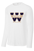 UNISEX WHITE LONG SLEEVE DRIFIT SHIRT WITH W LOGO SCREENED