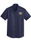 MENS NAVY OXFORD FULL BUTTON DOWN SHIRT WITH W LOGO EMBROIDERED