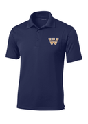 NAVY MENS DRIFIT POLO WITH W LOGO EMBROIDERED
