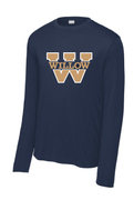 NAVY UNISEX LONG SLEEVE DRIFIT SHIRT W W SCREENED LOGO
