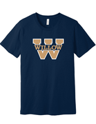 NAVY UNISEX BELLA SOFT COTTON SHIRT W W SCREENED LOGO