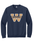 GILDAN NAVY UNISEX CREW SWEATSHIRT WITH W SCREENED LOGO