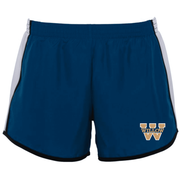 NAVY/BLACK/WHITE LADIES RUNNING SHORT WITH W SCREENED LOGO