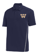MENS NAVY/GREY DRIFIT POLO WITH W EMBROIDERED LOGO