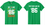 GREEN COTTON UNISEX TSHIRT WITH MULTICOLOR FRONT PRINT AND BACK PRINT